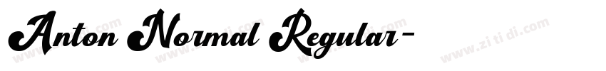 Anton Normal Regular字体转换